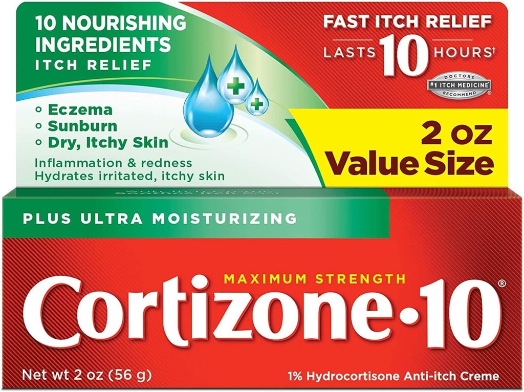Cortizone-10 Plus Résistance maximale Crème anti-Itch 2 oz (paquet de 2)