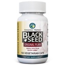 Amazing Herbs Whole Spectrum Black Seed Original Plain, Capsules végétariennes - Sans gluten, sans OGM, Nigella pressée froide Sativa aide à la santé digestive - 100 Comte, 475mg