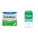 Dulcolax Fast Relief Suppositoires laxatives médicamentées Relief rapide, usage rectal seulement, Bisacodyl, 10 mg & Fleet Laxative Laline Laema pour Constipation Adulte, 4,5 fl oz, 4 bouteilles