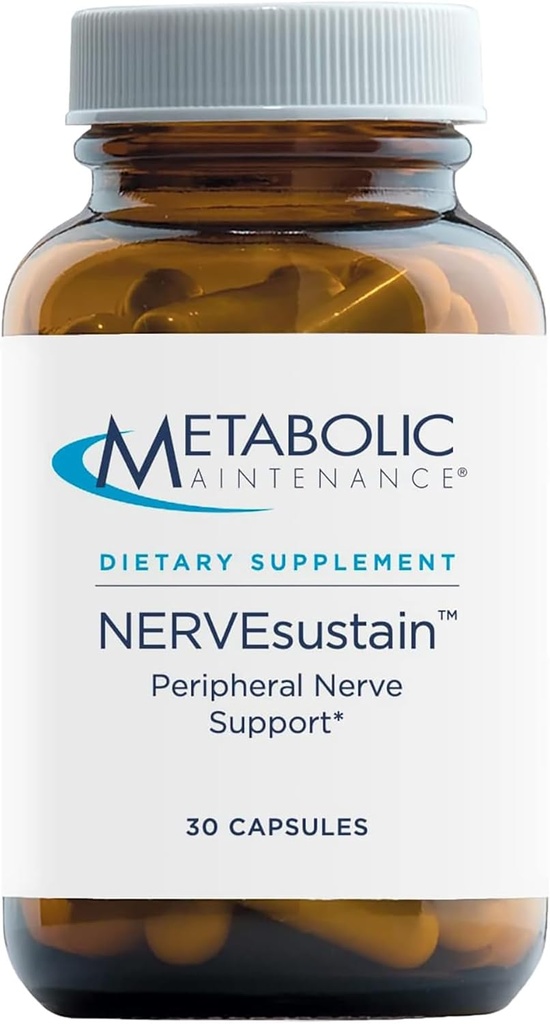 Entretien métabolique NERVEsustain - Périphérique Nerve + Homocystéine Support - Magnésium, B Vitamines au méthyl B12 + Folate (30 Capsules)