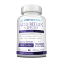 Support de reflux acide Science® approuvé - avec mélatonine, racine de marshmallow, L-Taurine -180 capsules - végétalien