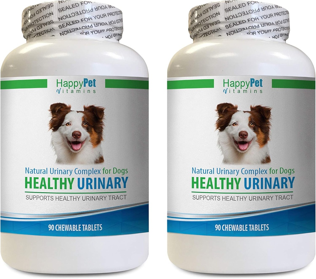 Supplément UTI pour chien - Complexe de santé urinaire naturel pour chien - Santé et contrôle complet - Solution UTI - Fantastique canneberge pour chiens - 2 bouteilles (180 onglets)