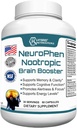 Supplément Nutraceutique hybride NeuroPhen Nootropics Cerveau Booster - Supplément Focus, Supplément Mémoire pour cerveau avec Extrait de Bacopa, Phosphatidylsérine, Huperzine A - 60 Capsules