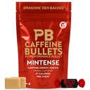 Coffeine Bullet Menthe Energy Chews *40 – Plus rapide que les gels, les comprimés et la gomme. 100mg par service - Sport Science pour la course, le cyclisme, les jeux et la pré-entraînement Endurance Kick.