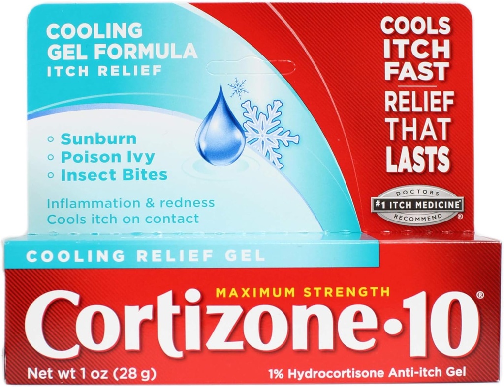 Cortizone-10 Relief de refroidissement Gel anti-Itch 1 oz (paquet de 9)