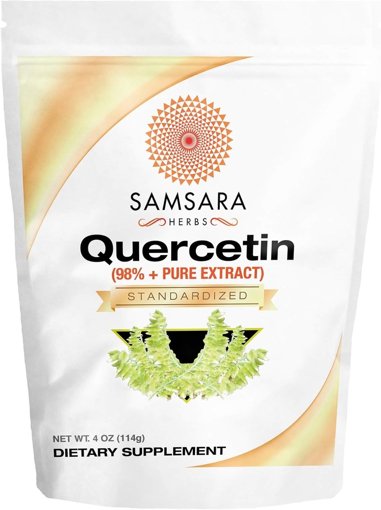 Samsara Herbs Quercetin 98%+ Poudre d'extrait pur (4oz/114g) - Égal à 228 x 500mg Capsules