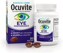 Suppléments de vitamine et minérale, suppléments de lutéine et de zéaxanthine, vitamines C, D, E, zinc et oméga-3, aide à protéger les yeux du soleil et de la lumière bleue, 30 softgels