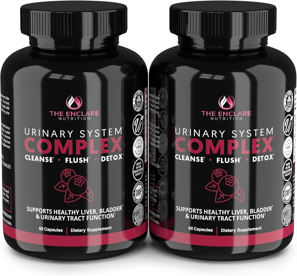 La NUTRITION ENCLARE D Capsules de mannose (1000mg) avec pilules de canneberge pour femmes et hommes, Hibiscus & Dandelion. Santé urinaire à action rapide, contrôle de la vésicule, soutien du foie, nettoyage des reins et désintoxication(2)