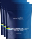 ProHealth Longevity Collagen Peptides Poudre - pour les personnes de plus de 40 ans. 20g Multi Collagen. 2g Pro-Collagen. Acide hyaluronique. Type I, II, III, V, X pour les articulations, les os, les cheveux, la peau, les muscles, le museau - (3 paquets)
