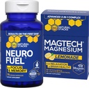STACKS NATURAUX MagTech Magnesium Lemonade + NeuroFuel Nootropic Bundle - Soutient Focus & Crain Health* - 45 Total des services