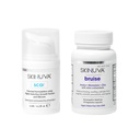 Skinuva® Scar (0,5 oz) & Bruise (14 gélules) - Crème de silicone avancée avec facteurs de croissance et traitement homéopathique de l'humidité avec Arnica, Bromelain & Zinc