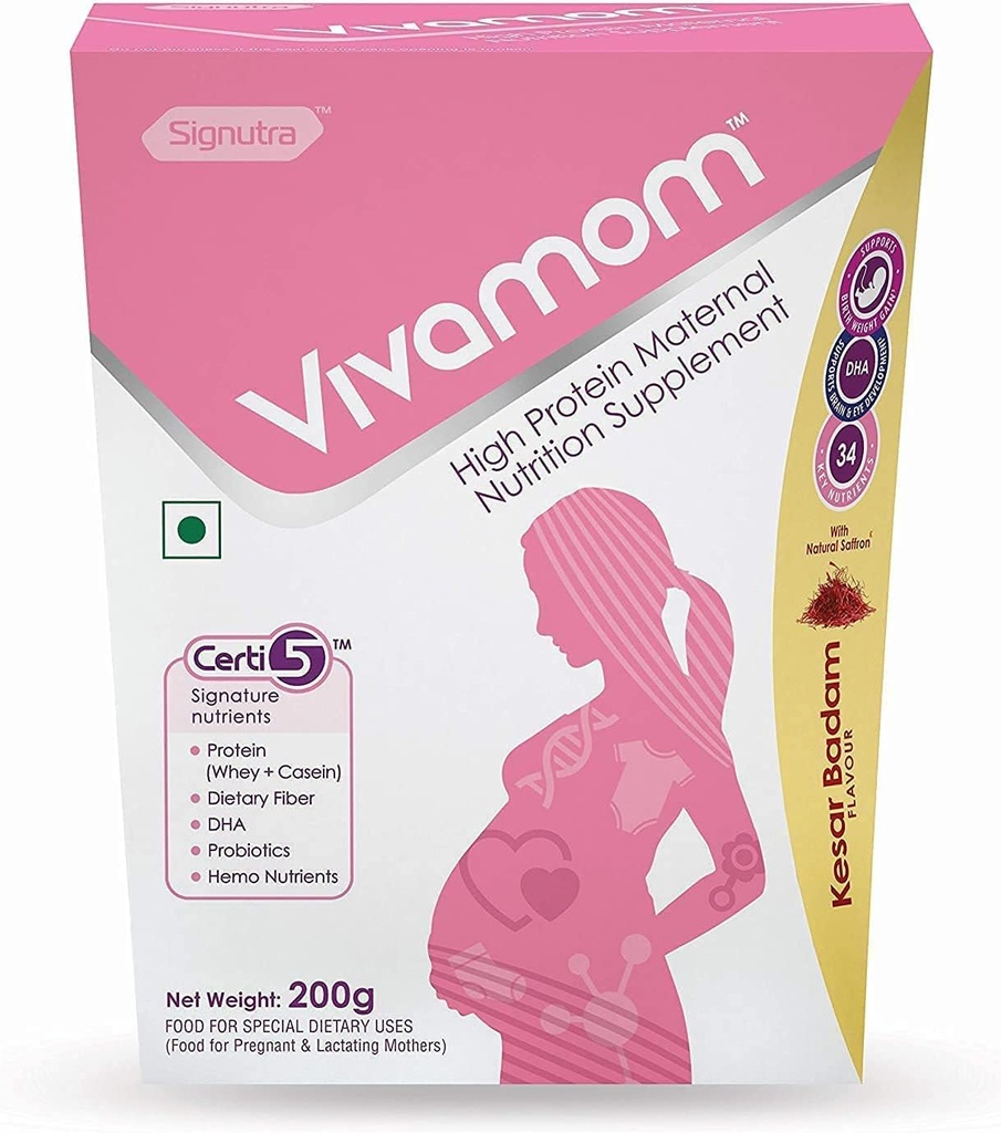 BETT Vivamom® Nutrition maternelle pendant la grossesse et l'allaitement (Kesar Badam, 200g)