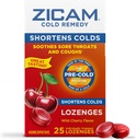Zicam Cold Remedy Zinc Lozenges, Saveur de cerise sauvage, homéopathique, Gorge et Toux douloureuses, Médecine de raccourcissement du froid, raccourcissement de la durée du froid, 25 Compte