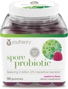 Youtheory Spore Probiotic - Vegan Gut & Digestive Support* - Contient Bacillus Coagulans - Sans lait, sans soja et sans gluten - 60 Gummes