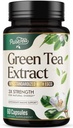 Capsules d'extrait de thé vert 1000mg avec 45% d'EGCG et 98% de polyphénols pour le soutien cardiaque avec des antioxydants - 3X Absorption Pills de thé vert Supplément pour l'énergie naturelle, caféine douce - 60 Capsules