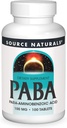Source Naturals PABA - para-Amino Benzoic Acid, 100 mg Dietary Supplement - 100 Tablets