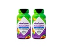 Vitafusion 3 mg Melatonin Supplément Gummy, Réveillez-vous rafraîchi, Soutien du sommeil et Jet Lag Aid, Sans sucre, Supplément alimentaire, Thé blanc naturel et saveurs de pêche, 140 Compte (paquet de 2)