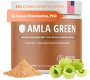 Supplément en poudre d'amla Superfood avec Spice de citrouille, 20x Amla ultra concentrée, faite avec cannelle, gingembre, muscade, girofle, Allspice, cardamome, fraises indiennes, épices de citrouille, 90 portions