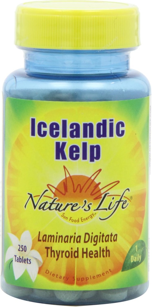 Nature's Life Kelp, islandais, 41 Mg, Laminaria Digitata, 250 comprimés, (paquet de 2)