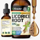 Teinture de racine de réglisse BIO KRAUTER - Extrait de racine de réglisse pour le soutien digestif - Sans alcool et sans sucre - gouttes de végétalien 2 Fl.Oz.
