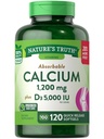Nature's Truth Calcium 1200 mg Plus Vitamine D3 5000 UI Suppléments, 120 Compte (paquet de 3)