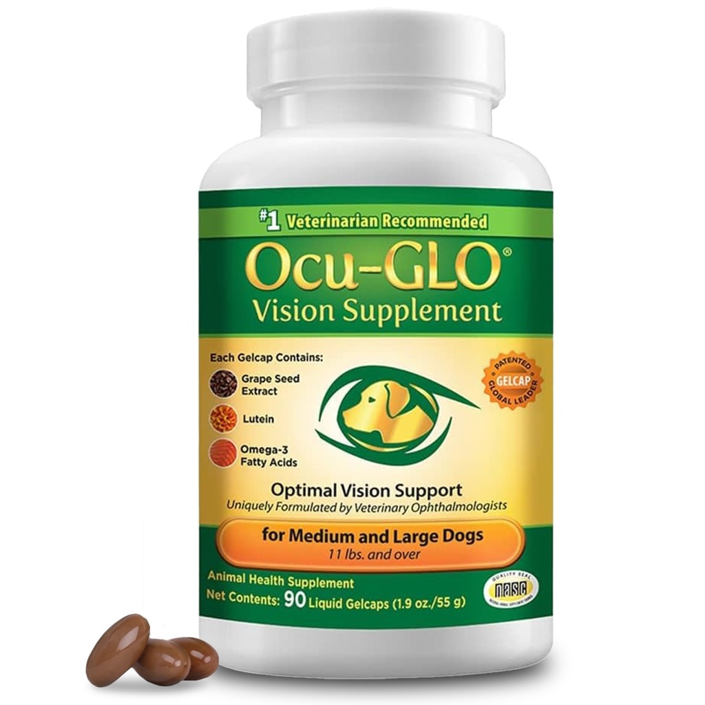 Ocu-GLO pour chiens moyens à grands, 11+ lb, 90 Nombre