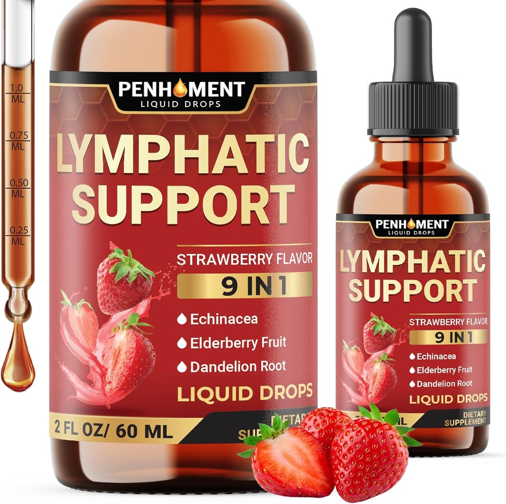Supplément de gouttes de drainage lymphatique 9in1 - Echinacea