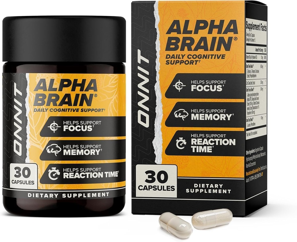 ONTIT Alpha Cerveau Nootropic Cerveau Supplément pour les hommes et les femmes, IGENTM non-OGM testés.