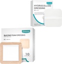 Dimora Hydrocolloïde Dressing 10 Pack 0.3mm + Silicone Mousse Dressing avec bordure Adhésive 6"x6" 10 Pack