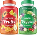 Superfood MD Fruits & Veggies Supplément - aliments entiers Superfoods naturels - avec Aloe Vera - Sans soja- 90 Compte (paquet de 2)