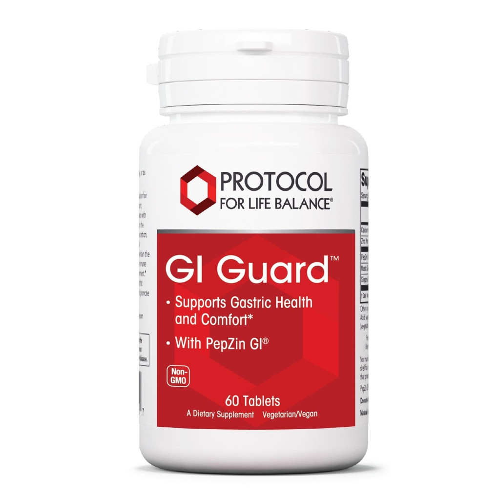 PROTOCOLE POUR LA VIE BALANCE GI Guard - pour la santé et le confort gastriques - avec PepZin GI - pour la santé digestive Gut - non-OGM et végétalien - 60 comprimés