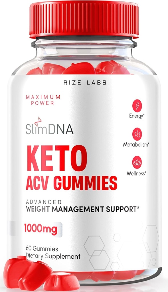 les laboratoires de taille - SlimDNA Keto Gummies 1000mg, supplément avancé de perte de poids, supplément tout naturel Keto Plus de vinaigre de cidre de pomme (60 Gummies)