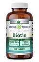 Formules étonnantes Supplément Biotine , 15000 Mg par service , 120 comprimés , non-OGM , sans gluten , Fabriqué aux États-Unis