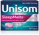 Unisom Quick Sleepmelts Night Time Sleep Aid, Cherry, 24 Compte (paquet de 4)
