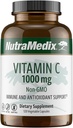 NutraMedix Vitamine C 1000mg - Supplément antioxydants pour le soutien immunitaire et la santé cardiaque - Vitamine C de l'acide ascorbique - végétalien, non-OGM (120 capsules végétariennes)