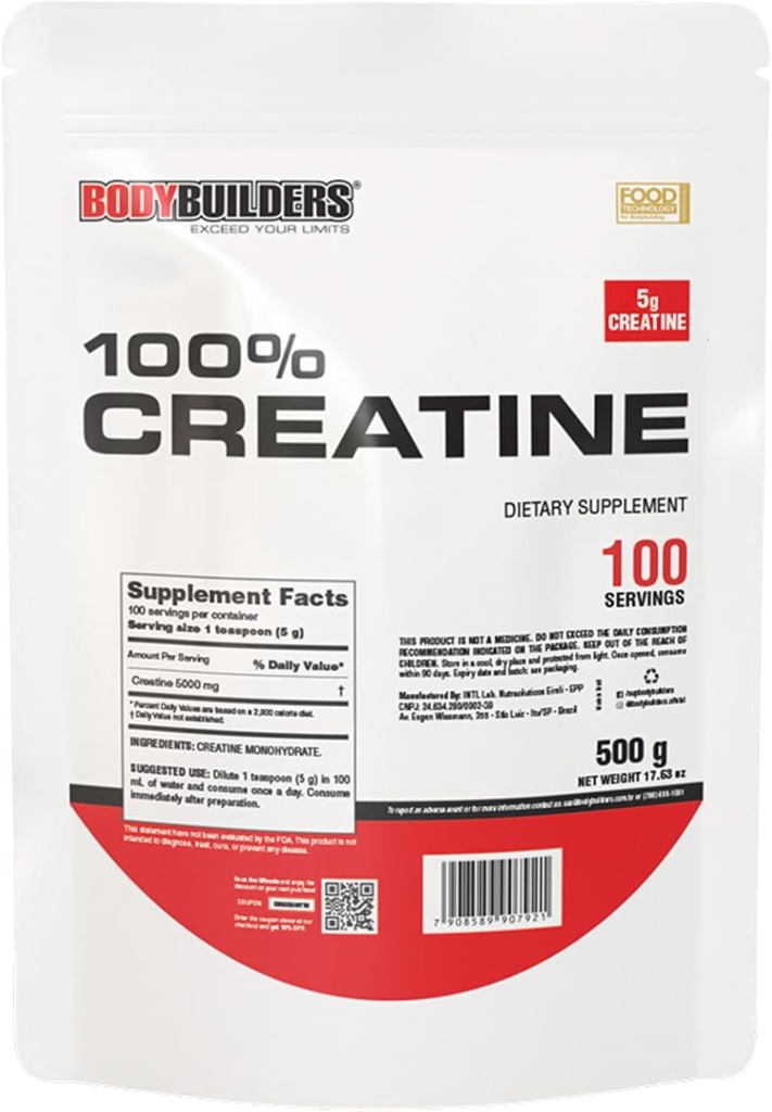 100 % de créatine, sans saveur, 1,1 lb, 100 portions