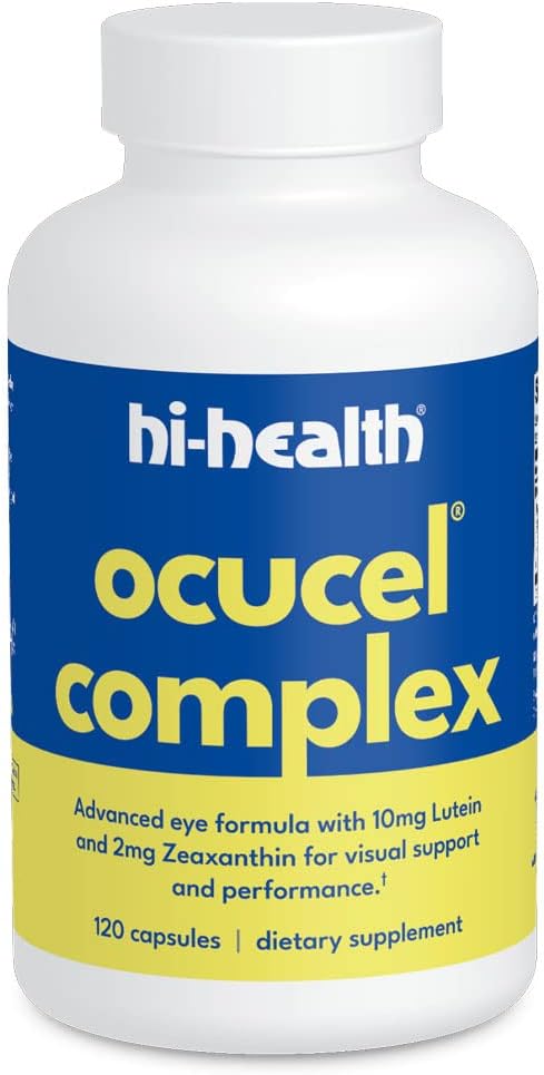 Complexe Ocucel de haute santé Soutien oculaire avancé Vitamines pour la protection contre l'utilisation excessive d'ordinateurs et de téléphones cellulaires, 120 Capsules