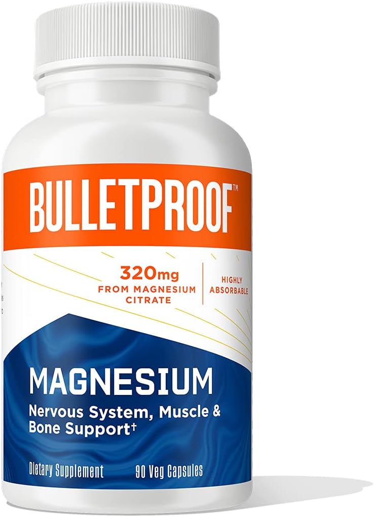 Capsules Magnésium à l'épreuve des balles, 90 Compte, Supplément pour le système nerveux, le muscle et le soutien osseux