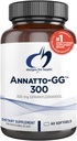 Conceptions pour la santé Annatto-GG 300 - Supplément GG de Geranylgeraniol de Annatto Seeds - soutient le vieillissement en santé, la santé osseuse, la santé musculaire, l'énergie cellulaire et la production de Coenzyme Q10 (60 Softgels)