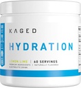 Kaged Hydration Electrolytes Powder | Lemon Lime | Hydra-Charge Sports Drink Mix | Pre, Post, Intra Workout | Low Carb, Vegan, Gluten Free | Supplements for Men & Women | 60 Servings
