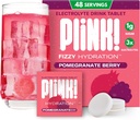 Plink! Fizzy Electrolyte Tablets for Adults & Kids – Pomegranate Berry, 48ct – Family-Friendly Daily Hydration – Low Sugar, Vegan, Keto Friendly, Non-GMO