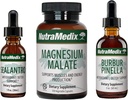 Ensemble de désintoxication NutraMedix - Kit 3 pièces avec Sealantro, Burbur-Pinella et Malate de magnésium pour le nettoyage, la désintoxication et le soutien au mieux-être quotidien - gouttes de désintoxication liquide à base végétale et capsules quotidiennes