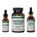 Ensemble de désintoxication NutraMedix - Kit 3 pièces avec Sealantro, Burbur-Pinella et Malate de magnésium pour le nettoyage, la désintoxication et le soutien au mieux-être quotidien - gouttes de désintoxication liquide à base végétale et capsules quotidiennes