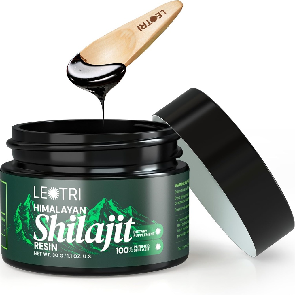 Shilajit Resin Pure Himalayan Organic: Acid Fulvic authentique avec Trace Minerals - Résine naturelle Himalayans Shilajit pour hommes et femmes énergie Imune Support (Blackish-Brown)