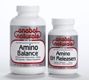 Physique Stack–Amino Balance 240 capsules Complet formule libre avec BCAA et EAA pour la récupération musculaire. Amino GHReleasers 120 capsules Pré-entraînement avec L-Arginine et L-Glutamine pour la croissance musculaire maigre