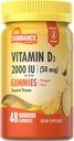Sundance Vitamine D3 Gummées 2000 UI= 48 Comte d'ananas Saveur de l'ananas