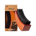 RED by Kiss Brosse à barbe 100% naturelle pour les hommes, Brosse en bois premium, Brosse en bois premium, Brosse à moustaches Peigne à raser, Tame et Cheveux du visage doux (MOON SHAPE)