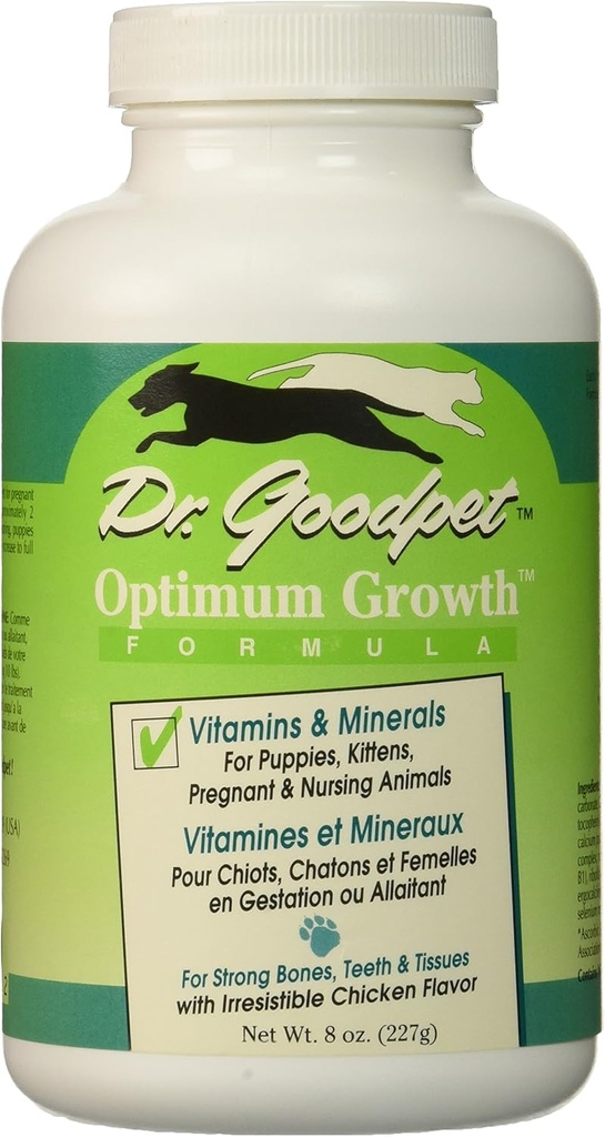Dr Goodpet Croissance optimale - Tous les soins naturels pour chatons et chiots en poudre multivitamine/minérale