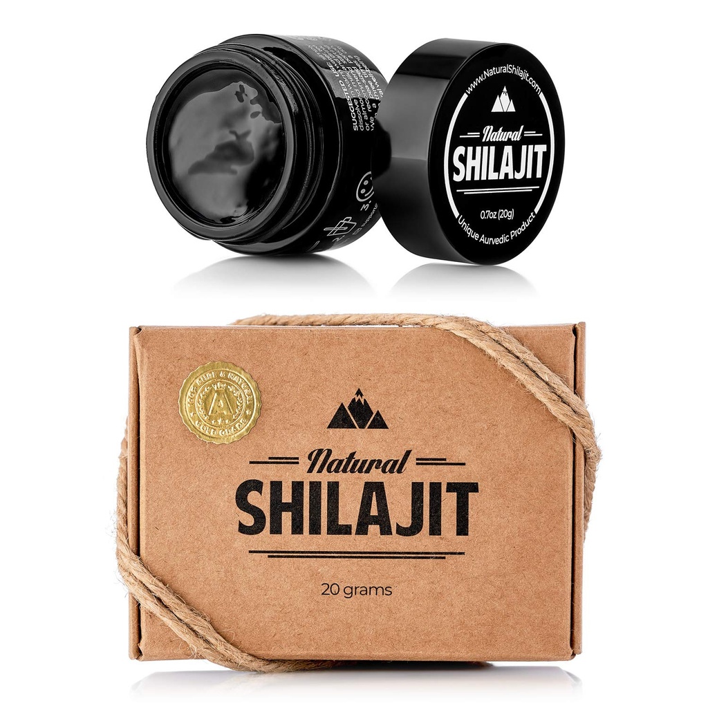 SHILAJIT NATUREL Résine - Shilajit pour les hommes et les femmes avec l'acide fulvic et les minéraux traces, les nutriments à base végétale pour l'énergie, le support immunitaire et la vitalité résine