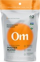 OM Master Blend Poudre de champignons – Supplément de champignons biologiques avec 10 champignons et Ashwagandha - Protection immunitaire, Gut Health & Stress Relief, 3,17 oz (40 portions)